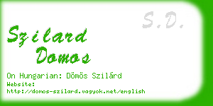 szilard domos business card